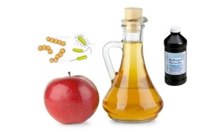 Apple cider vinegar and hydrogen peroxide bacteria & virus killer