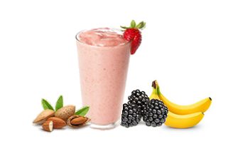 Energy boosting banana and strawberry smoothie