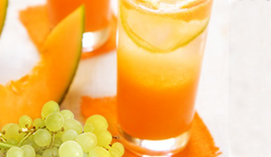 Flat belly grape and cantaloupe infused water