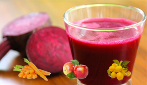 Miracle beet, carrot and apple juice