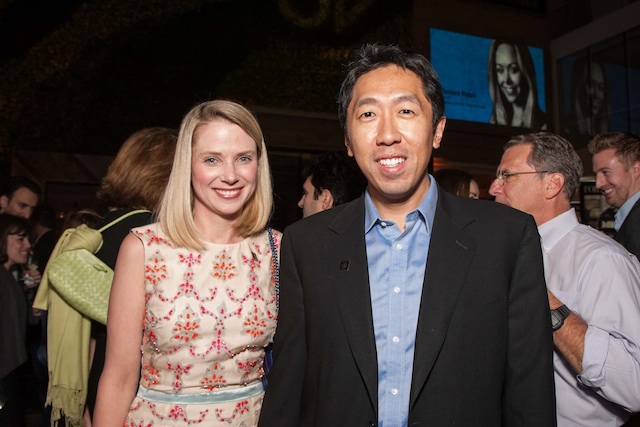 Marissa Mayer and Andrew Ng ( Co-Founder and Co-CEO Coursera, Fortune #37) 