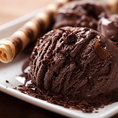 Raw chocolate ice cream