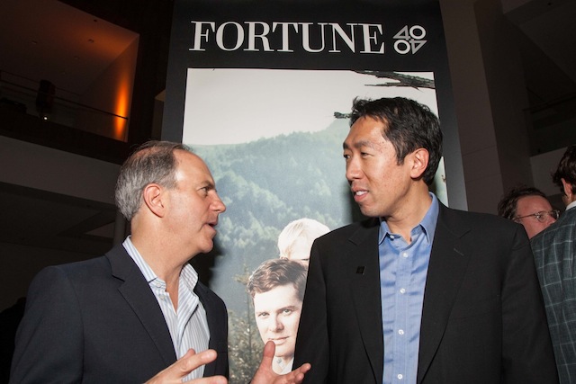 Fortune's Andy Serwer, and Andrew Ng ( Coursera Founder and Fortune #38)