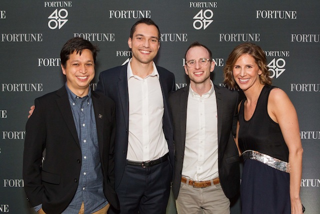  Ben Silbermann (Pinterest Founder, Fortune #11), Airbnb’s Nathan Blecharczyk and Joe Gebbia (Fortune #6), Fortune's Leigh Gallagher 