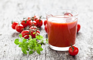 Homemade tomato and vegetable juice