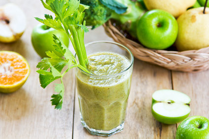 Apple, celery and oranges bone health smoothie