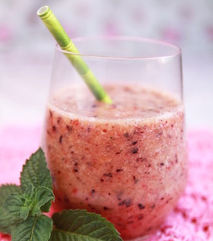 Strawberries and watermelon smoothie delight for kids