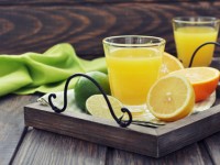 Orange and lime flu shot juice