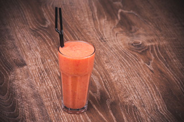 Immune-boosting red banana smoothie