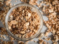 Healthy apple cinnamon granola