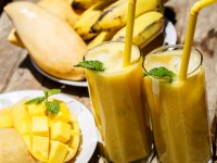 Mango banana gut health smoothie