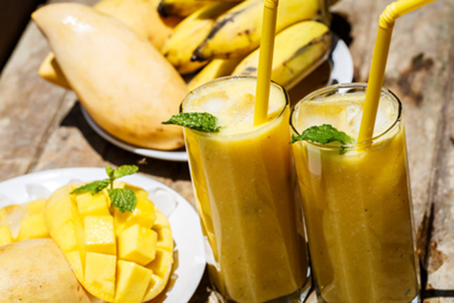 Mango banana gut health smoothie