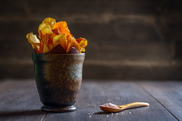 Homemade parsnip chips