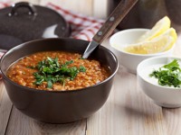 Ginger and lentil detox soup