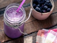 Mixed berry and banana weight loss smoothie