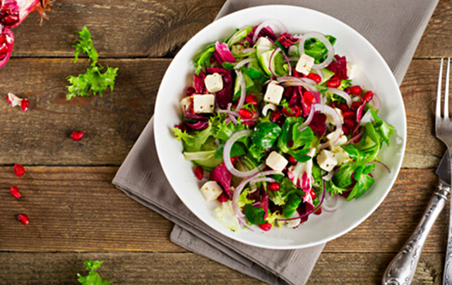 Anti-aging Mediterranean pomegranate salad