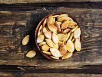 Halloween sea salt roasted pumpkin seeds