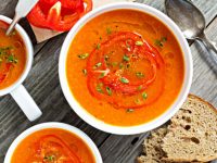 Immune-boosting roasted pepper soup