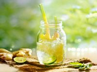 Lemon ginger New Year detox water